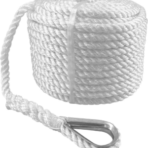 3 strand twisted nylon anchor line